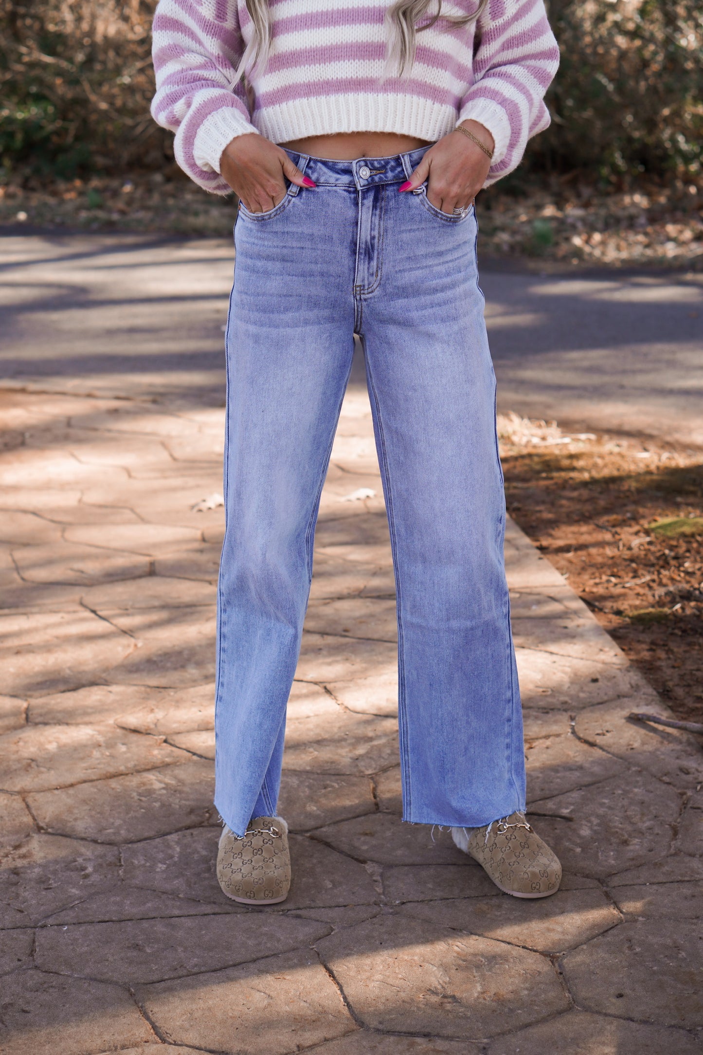 Bayeas High Rise Straight Leg Denim