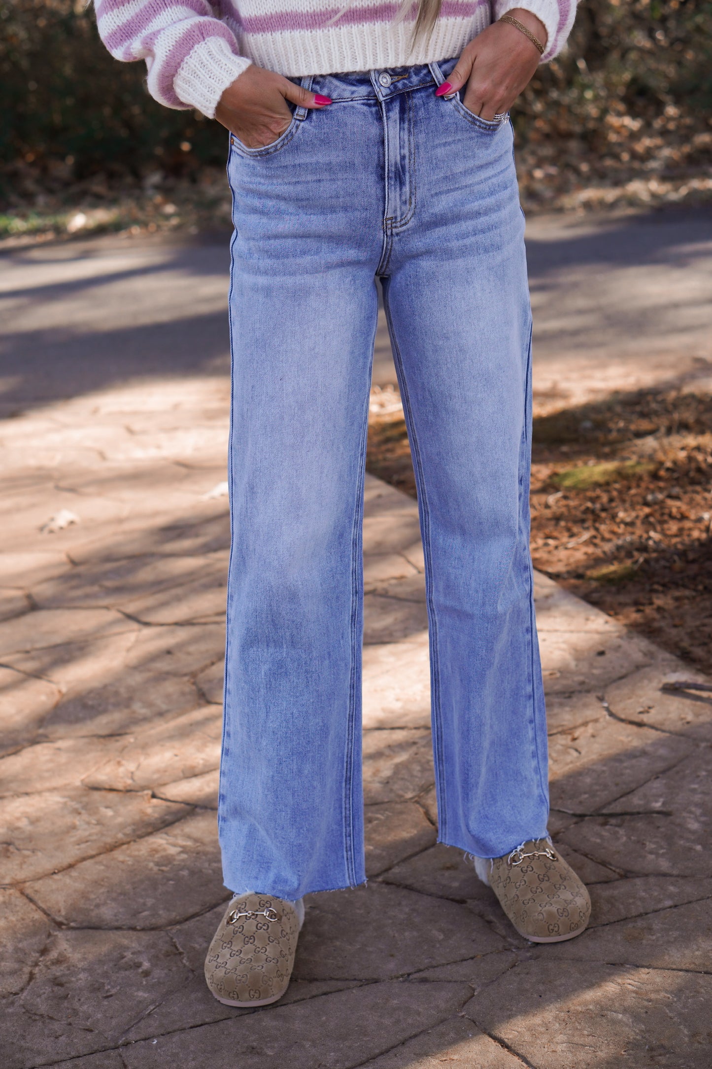 Bayeas High Rise Straight Leg Denim