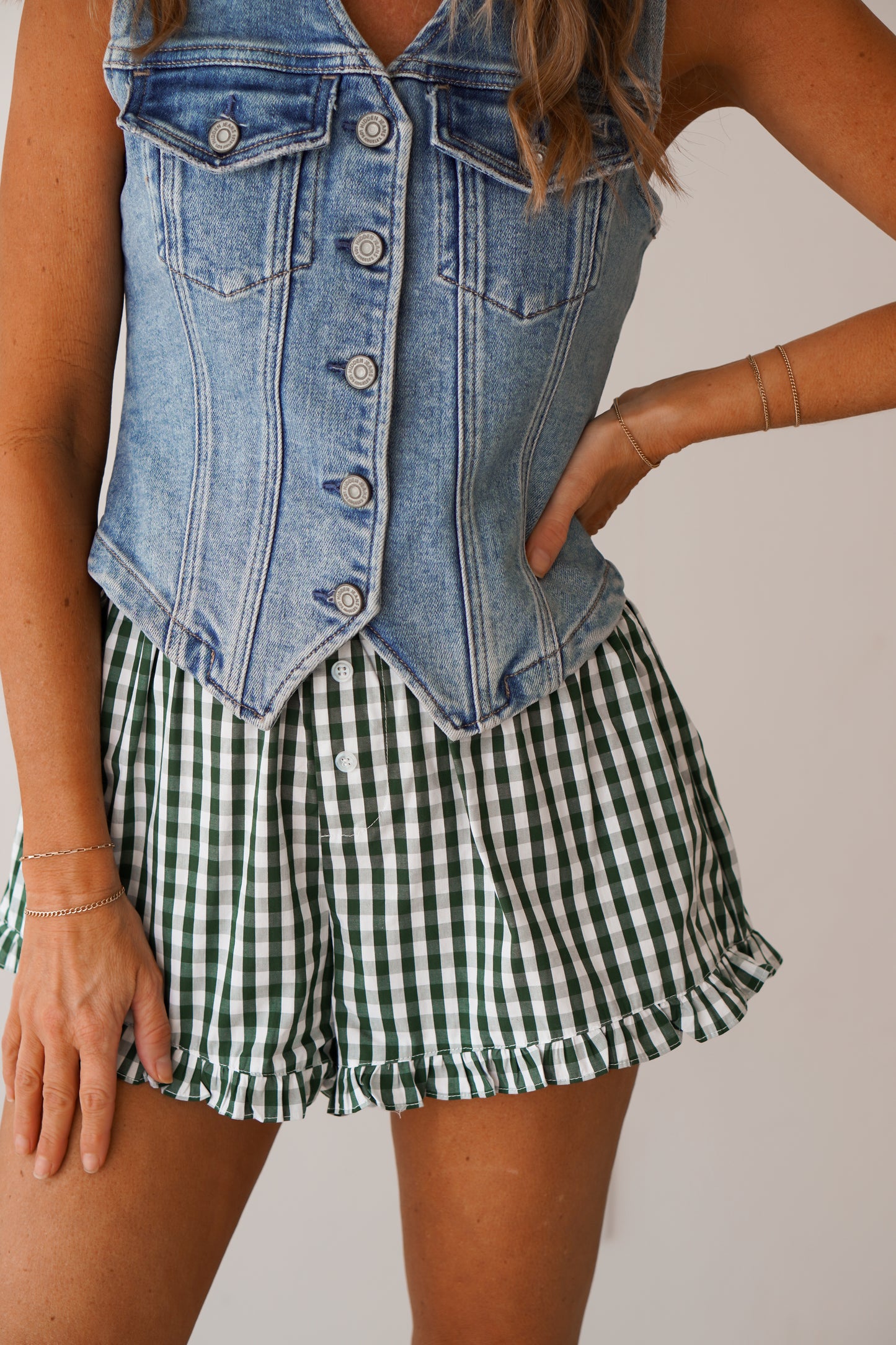 Gingham Groove Shorts