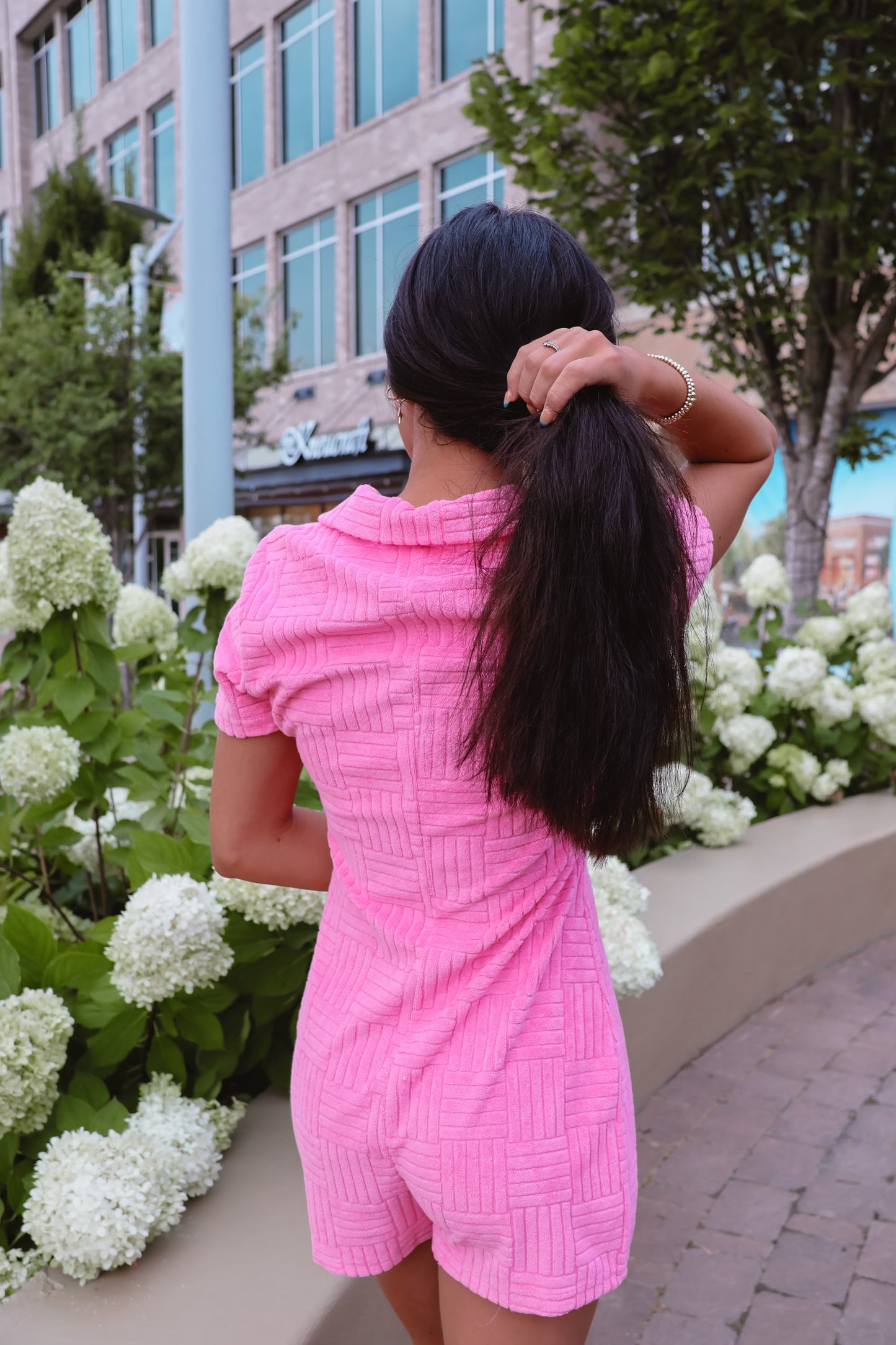 Barbie Short Sleeve Terry Cloth Romper