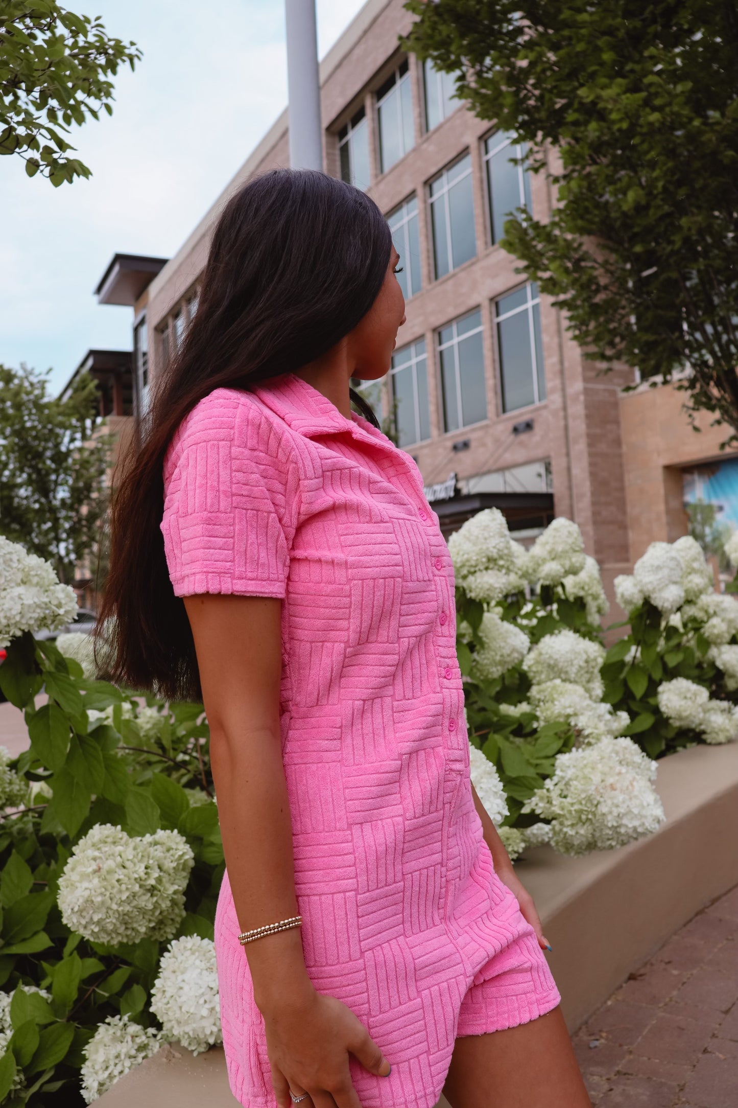 Barbie Short Sleeve Terry Cloth Romper