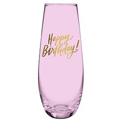 Happy Birthday Glass