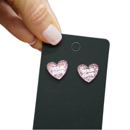 Candy Heart Studs