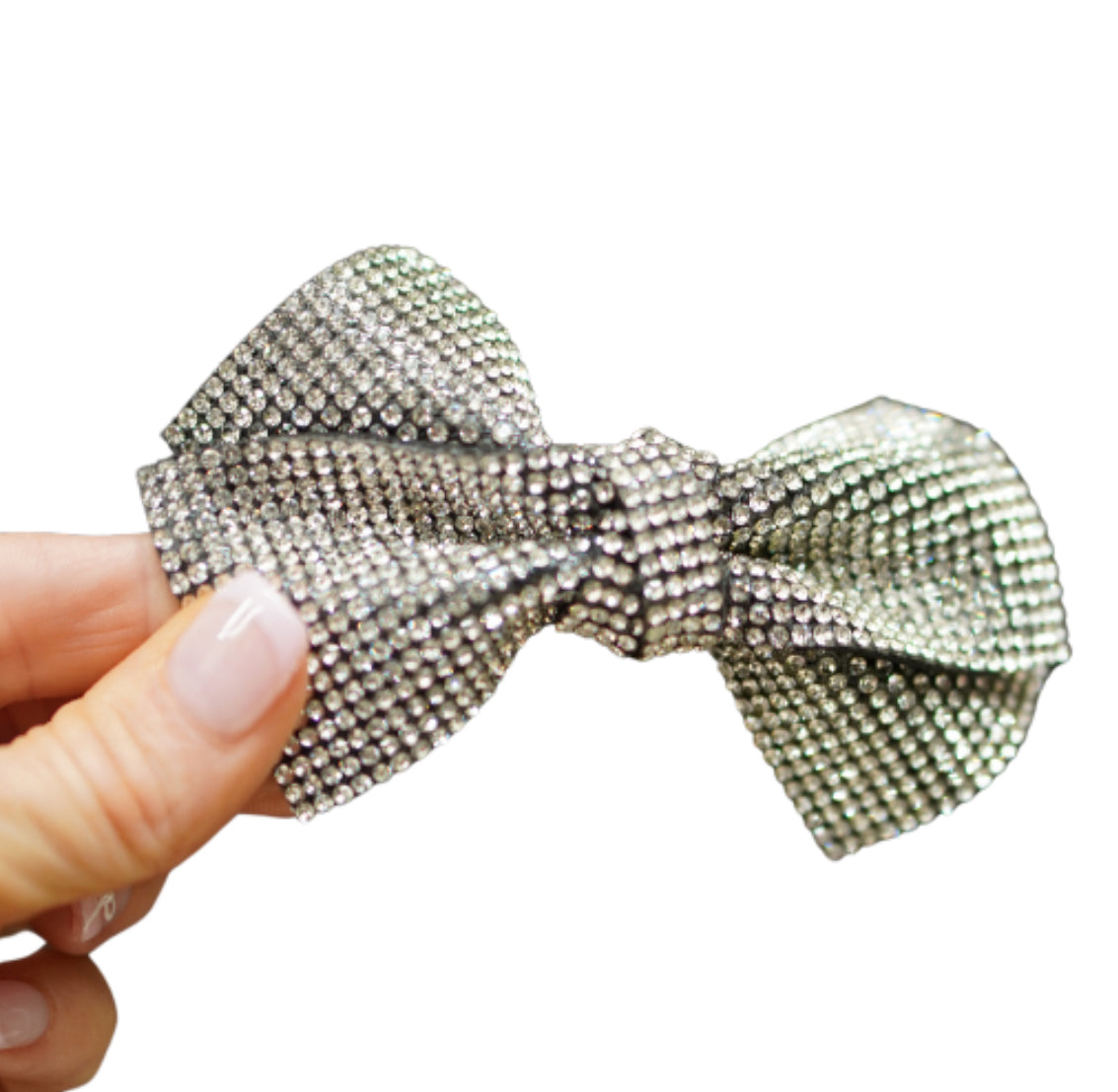 Pave Bow Barrette Hair Pin