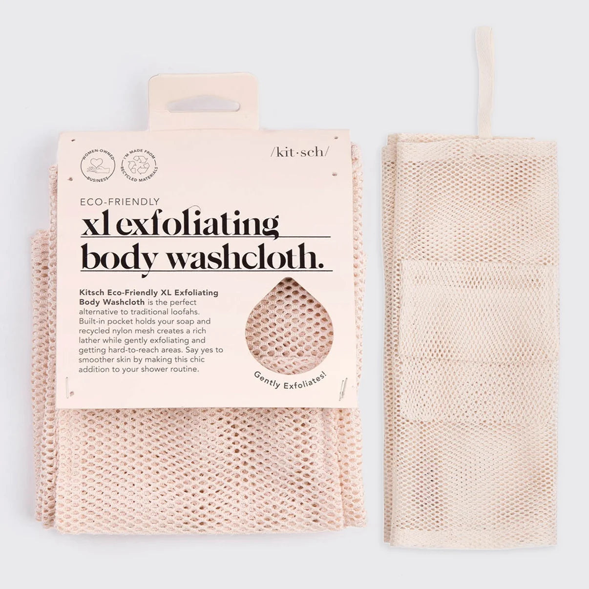 Kitsch XL Exfoliating Body Washcloth